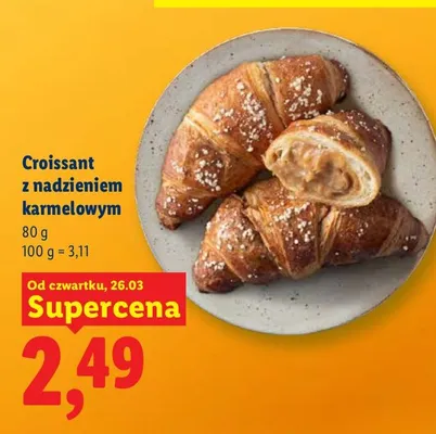 Croissant z nadzieniem karmelowym promocja w Lidl