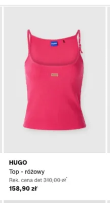 Top HUGO różowy promocja w Lounge by Zalando