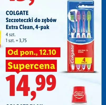 Szczoteczki do zębów Extra Clean 4-pak Colgate promocja w Lidl