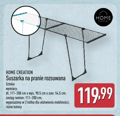 Suszarka na pranie rozsuwana Home Creation promocja w Aldi