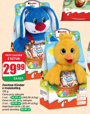 Zestaw Kinder z maskotką promocja w Dino