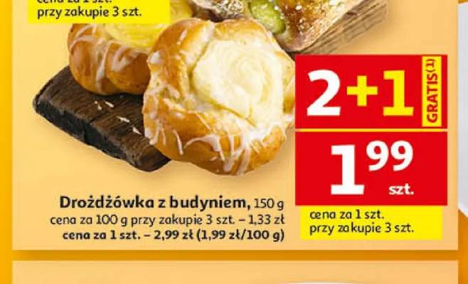 Drożdżówka z budyniem promocja w Auchan