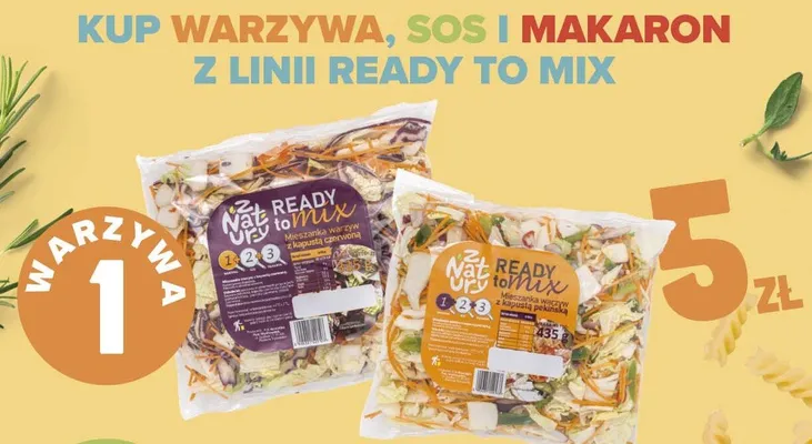 Warzywa, sos i makaron z linii Ready to mix promocja w Carrefour