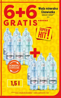 Woda mineralna gazowana Cisowianka promocja w POLOmarket