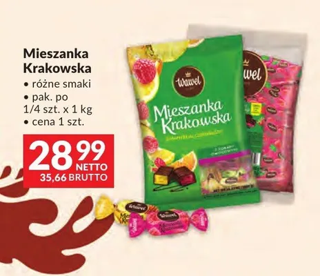 Cukierki Mieszanka Krakowska malinowa Wawel promocja w Makro