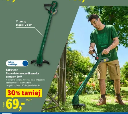 Akumulatorowa podkaszarka do trawy PARKSIDE 20V promocja w Lidl