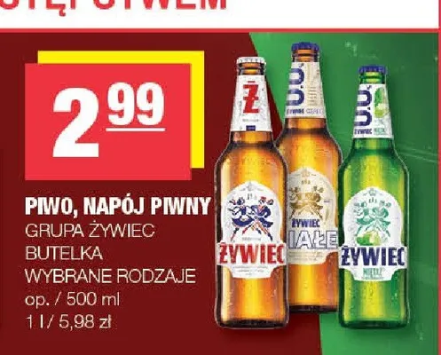 Piwo Żywiec Jasne Pełne promocja w SPAR