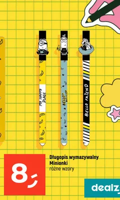 Długopis wymazywalny Minionki promocja w Dealz