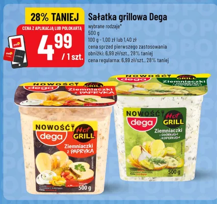 Sałatka grillowa Dega Ziemniaczki z papryką promocja w POLOmarket
