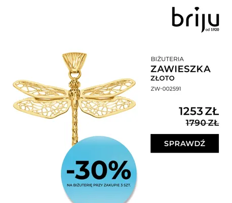 Zawieszka złoto promocja w Briju