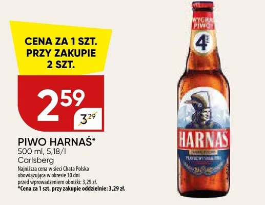 Piwo Harnaś promocja w Chata Polska