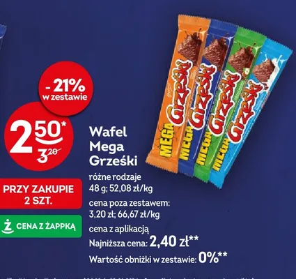 Wafel Mega Grześki promocja w Żabka