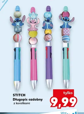 Długopis ozdobny z koralikami Stitch promocja w Kaufland
