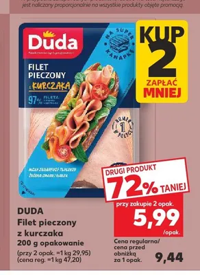 Filet pieczony z kurczaka Duda promocja w Kaufland