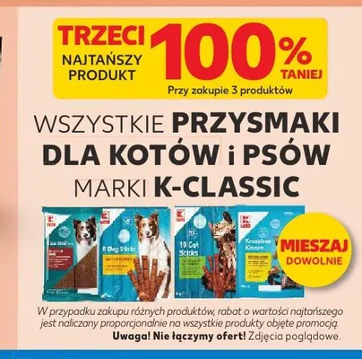 Przysmaki dla kotów i psów K-Classic promocja w Kaufland