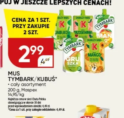 Mus Kubuś Mango promocja w Chata Polska
