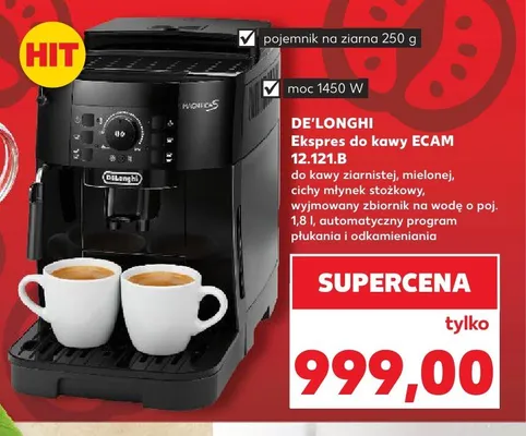Ekspres do kawy De'Longhi ECAM 12,121.B promocja w Kaufland