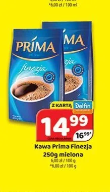 Kawa Prima Finezja mielona promocja w Delfin