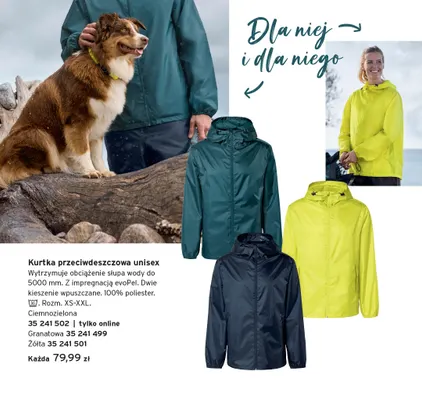 Kurtka przeciwdeszczowa unisex promocja w Tchibo