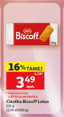 Ciastka Biscoff Lotus promocja w Auchan