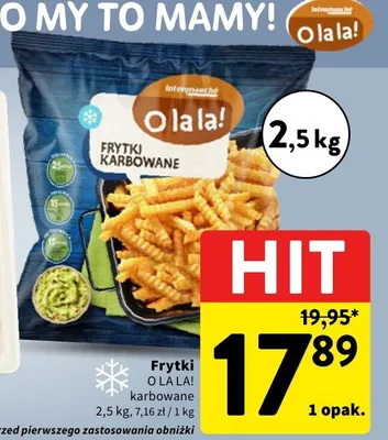 Frytki O LA LA! karbowane promocja w Intermarche
