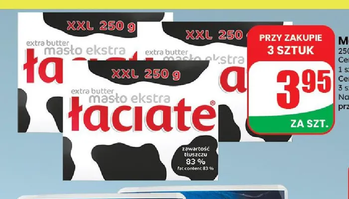 Masło ekstra Łaciate 83% promocja w Dino