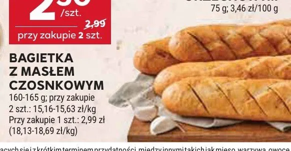 Bagietka z masłem czosnkowym promocja w Stokrotka