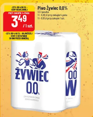 Piwo Żywiec 0,0% promocja w POLOmarket
