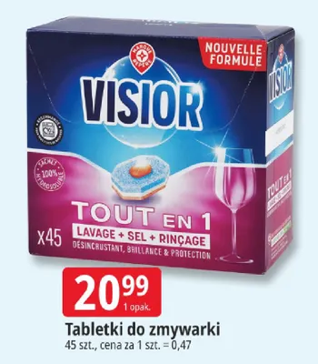 Tabletki do zmywarki Visior promocja w Leclerc
