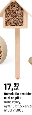 Domek dla owadów mini na piku różne kolory promocja w OBI