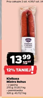 Kiełbasa peerelowska Mistrz Rohus promocja w Netto
