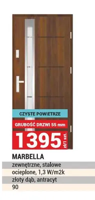 Drzwi zewnętrzne stalowe Marbella promocja w Merkury Market