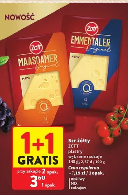 Ser żółty plastry promocja w Intermarche
