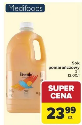 Sok pomarańczowy Limenloo promocja w Carrefour Market