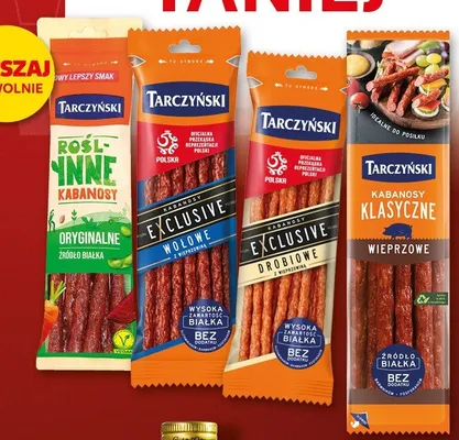 Kabanosy pakowane marki Tarczyński promocja w Kaufland