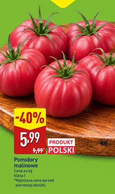 Pomidory malinowe promocja w Aldi