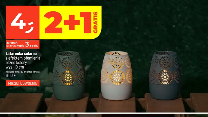 Latarenka solarna z efektem płomienia wys. 10cm promocja w Dealz