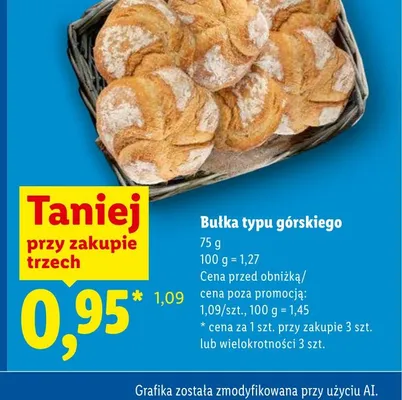 Bułka typu górskiego promocja w Lidl