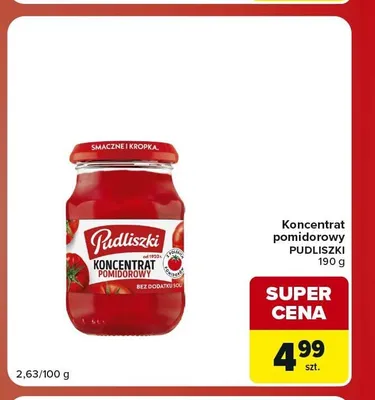 Koncentrat pomidorowy Pudliszki promocja w Carrefour Market