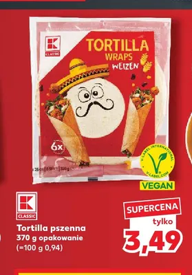 Tortilla pszenna K-Classic promocja w Kaufland
