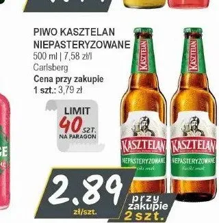 Piwo Kasztelan Niepasteryzowane promocja w Słoneczko