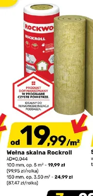 Wełna skalna Rockroll 150 mm Rockwool promocja w Bricomarche