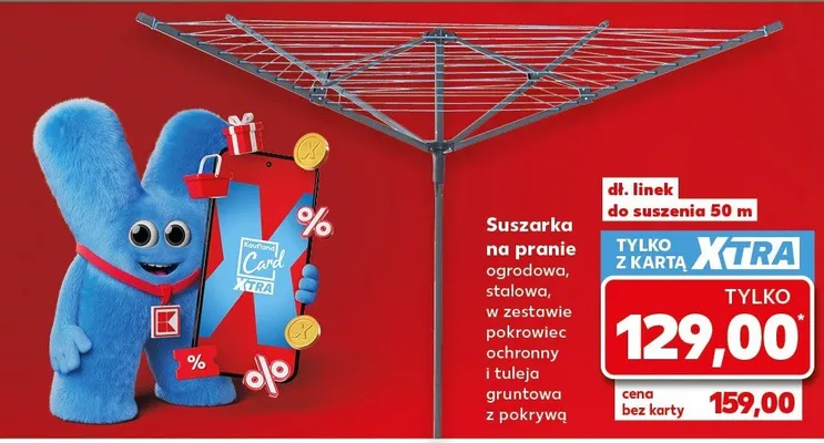 Suszarka na pranie ogrodowa stalowa Parkside promocja w Kaufland