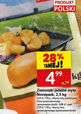 Ziemniaki jadalne myte Novopack promocja w Twój Market
