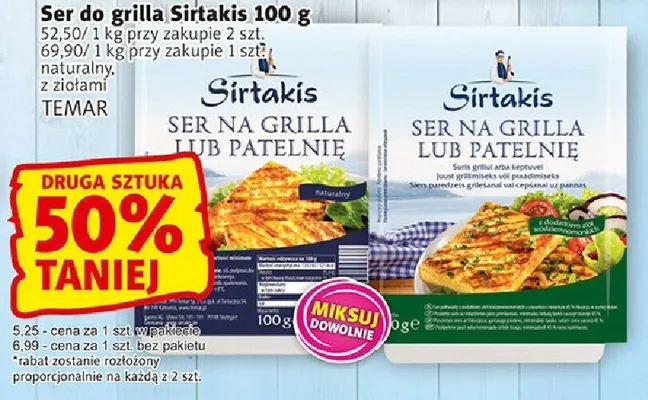 Ser do grilla Sirtakis naturalny Temar promocja w Prim Market