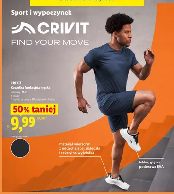 Koszulka funkcjonalna męska CRIVIT promocja w Lidl