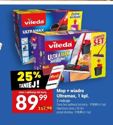 Mop + wiadro Vileda Ultramax promocja w Twój Market