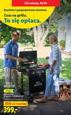 Grill gazowy 3-palnikowy promocja w Lidl