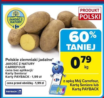 Ziemniaki jadalne promocja w Carrefour Market