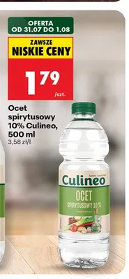 Ocet spirytusowy 10% Culineo promocja w Biedronka